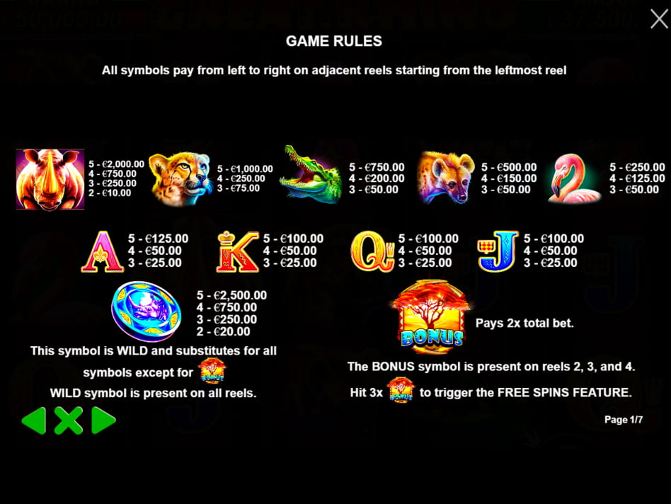 Great Rhino screenplay Great Rhino slot game