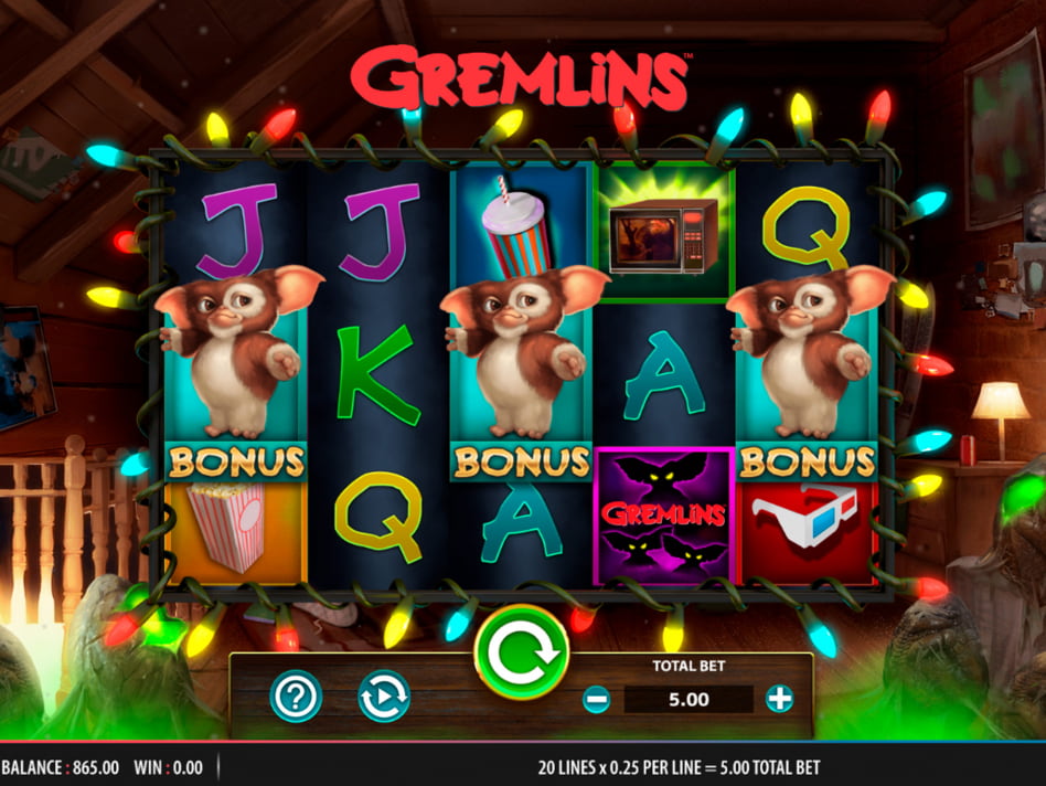 Gremlins screenplay Gremlins slot game