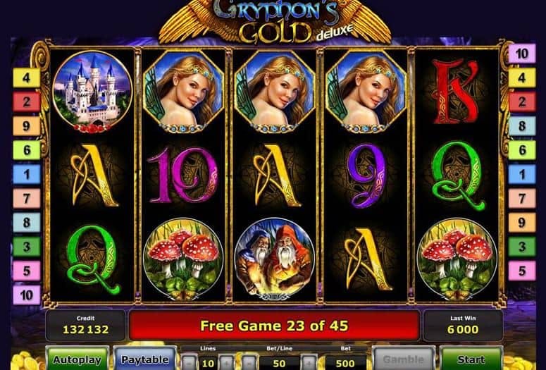 Gryphon's Gold deluxe slot game
