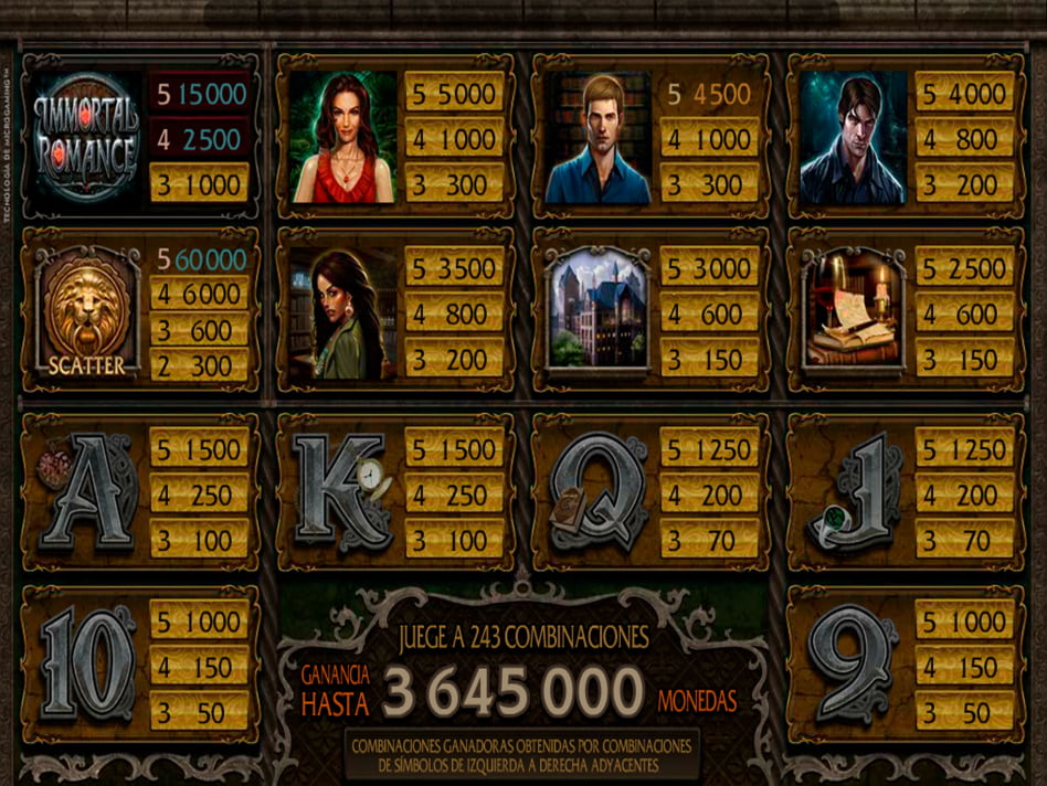 Immortal Romance slot game