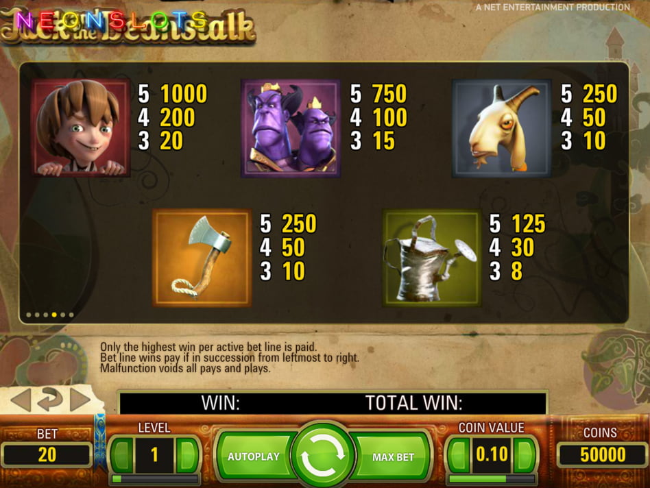 Jack and the Beanstalk slot game