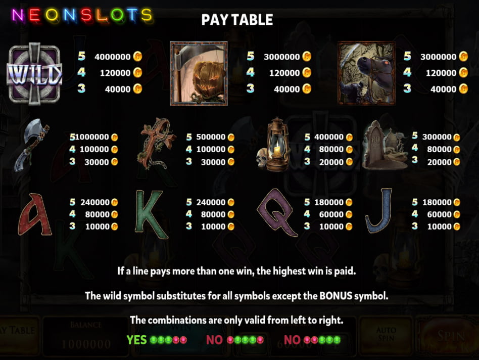 Jack O'Lantern vs The Headless Horseman slot game