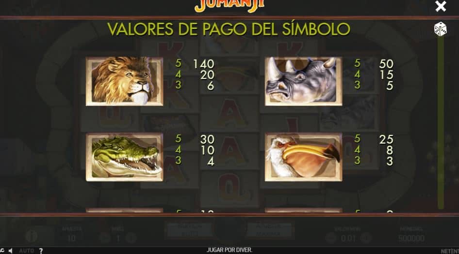 Jumanji slot game