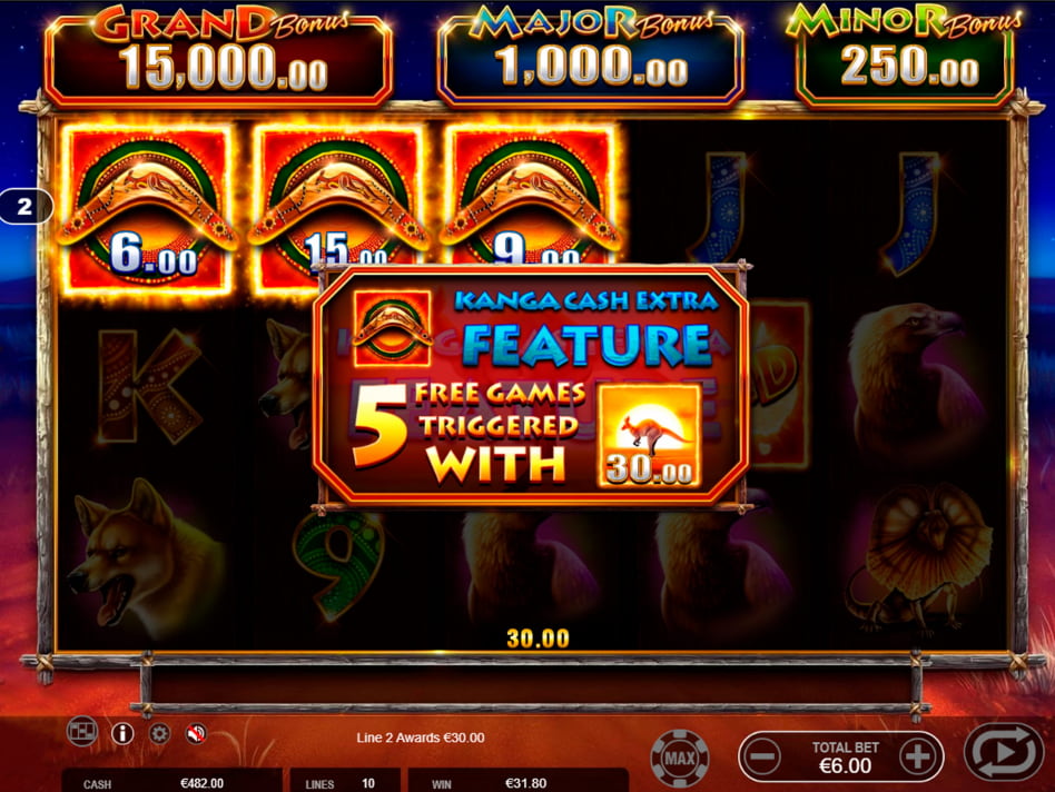 Kanga Cash Extra slot game