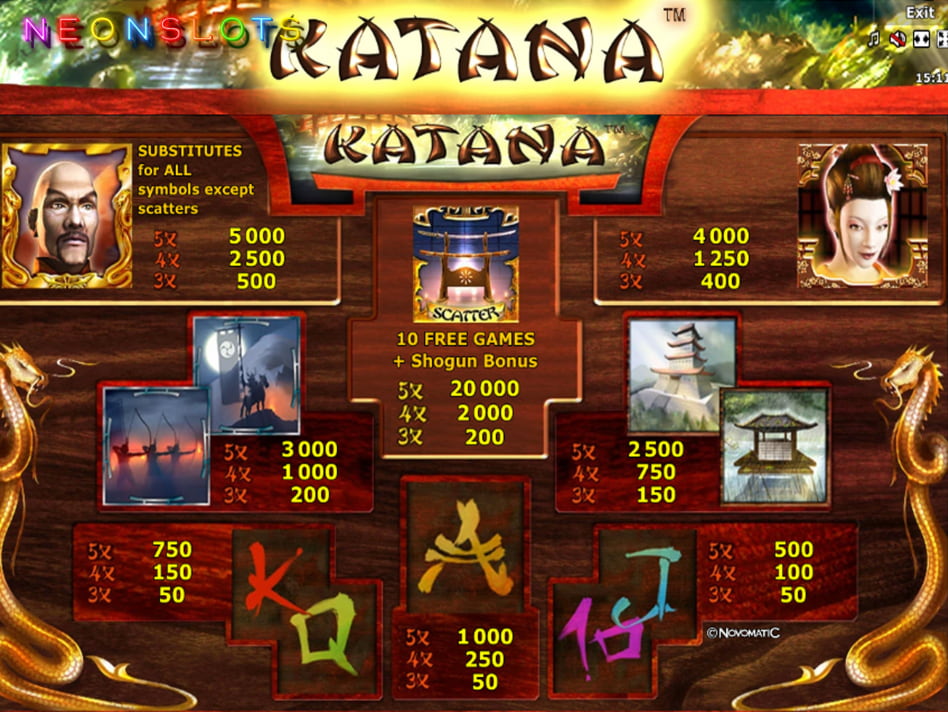 Katana slot game