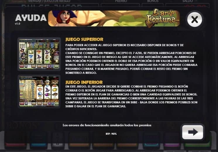 La Bruja Fortuna screenplay La Bruja Fortuna slot game