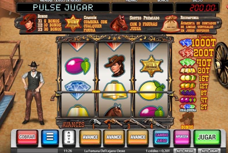 La Fortuna del Lejano Oeste screenplay La Fortuna del Lejano Oeste slot game