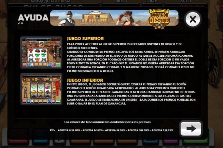 La Fortuna del Lejano Oeste screenplay La Fortuna del Lejano Oeste slot game