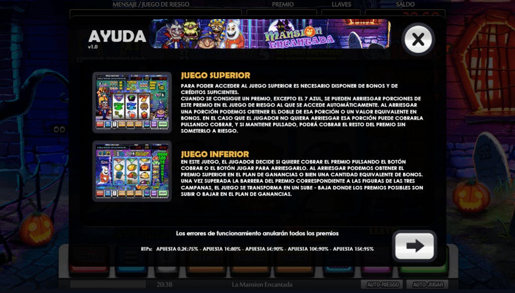 La Mansión Encantada screenplay La Mansión Encantada slot game