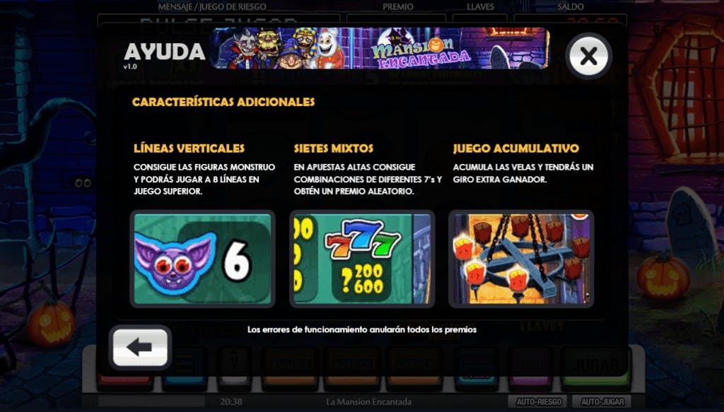 La Mansión Encantada screenplay La Mansión Encantada slot game