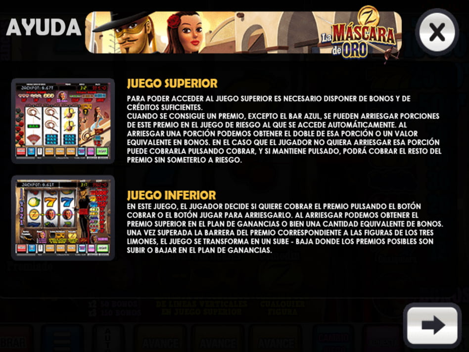 La Mascará de Oro slot game