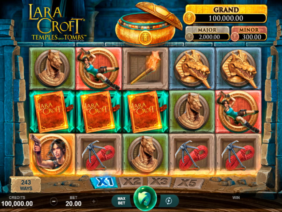 Lara Croft Temples and Tombs slot game