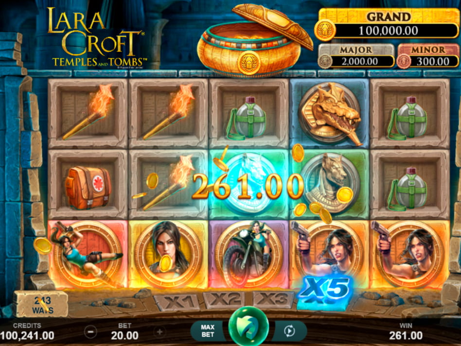 Lara Croft Temples and Tombs slot game