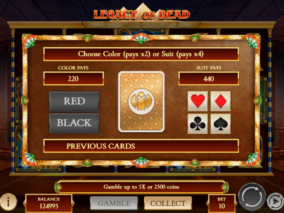 Legacy of Dead screenplay Legacy of Dead slot game
