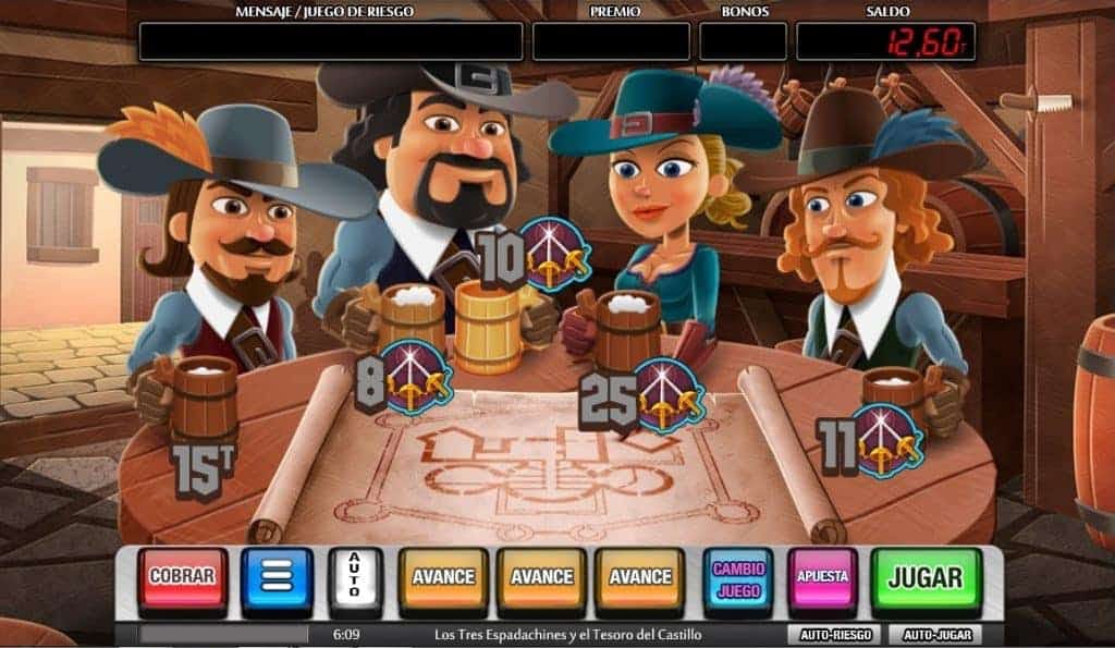 Los Tres Espadachines y el Tesoro del Castillo slot game