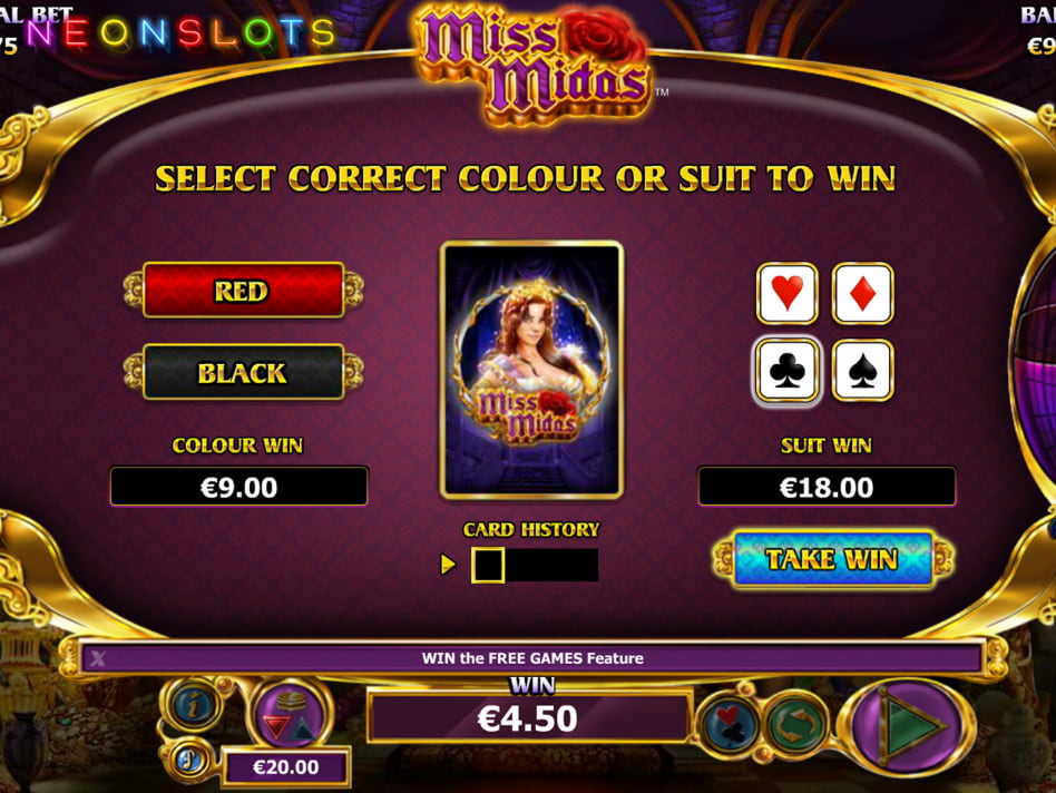 Miss Midas screenplay Miss Midas slot game