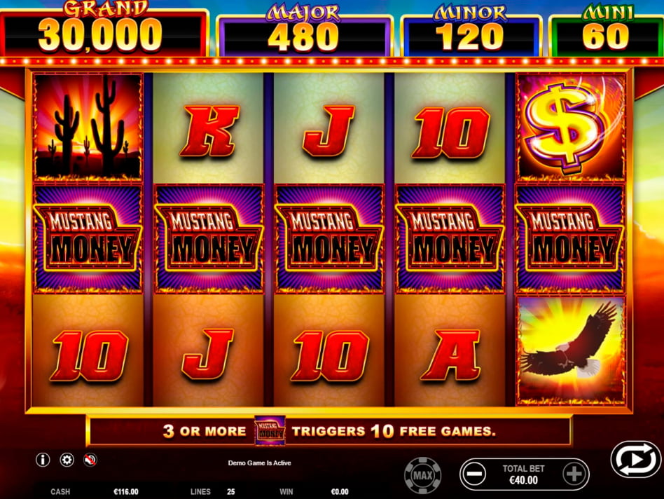 Mustang Money Raging Roosters slot game