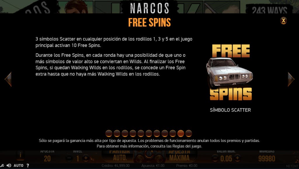 Narcos slot game