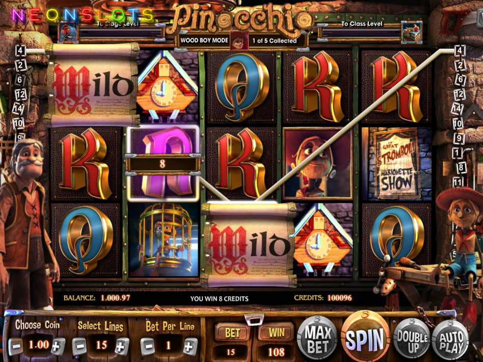 Pinocchio slot game