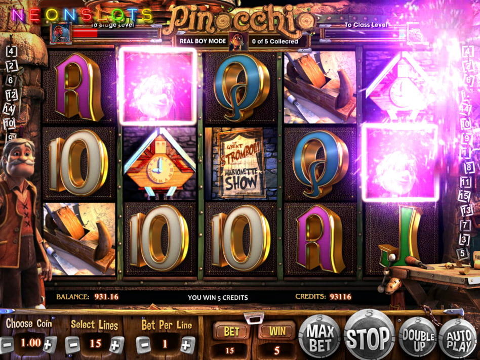 Pinocchio slot game