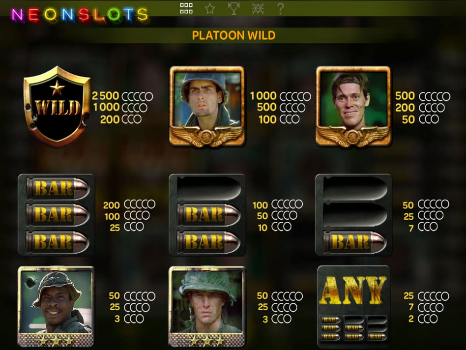 Platoon Wild slot game