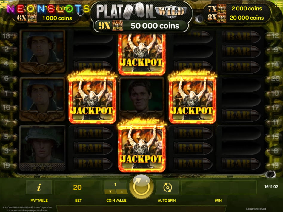 Platoon Wild slot game