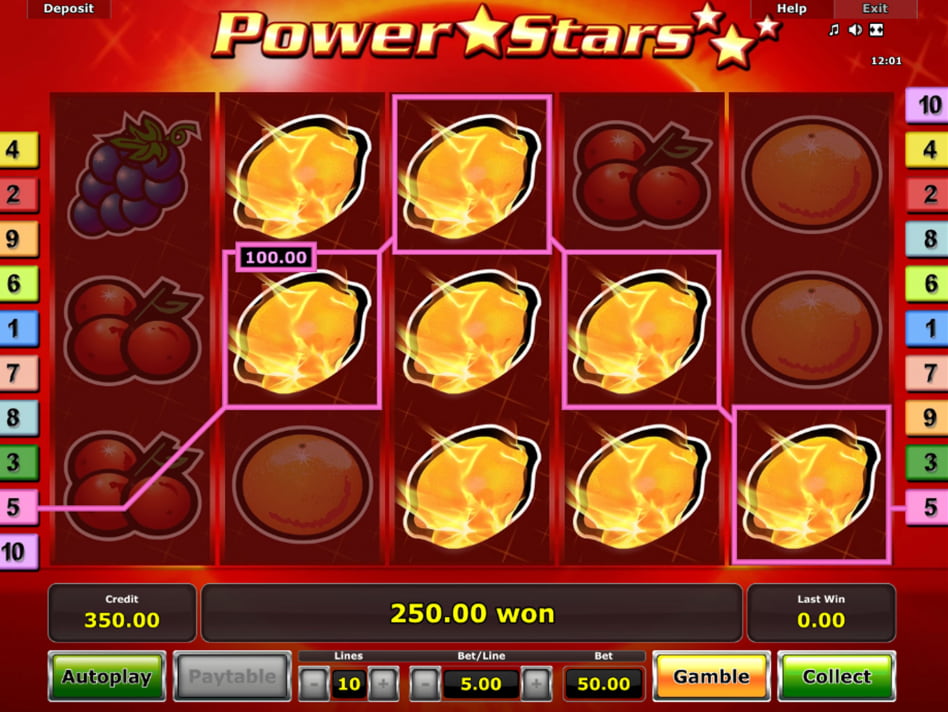 Power Stars screenplay Power Stars slot game
