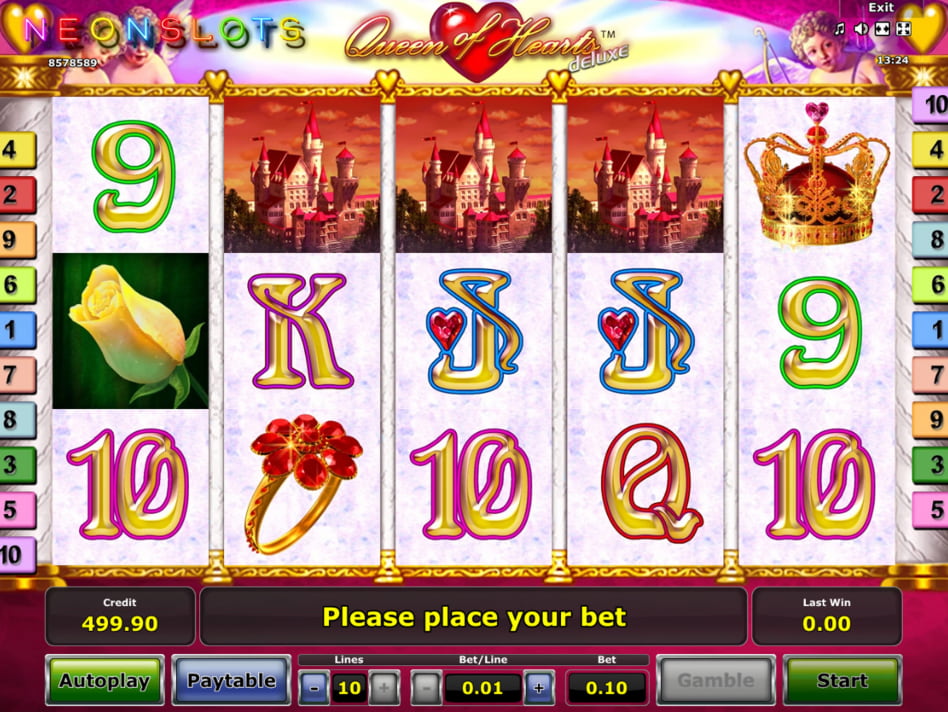 Queen of Hearts deluxe slot game