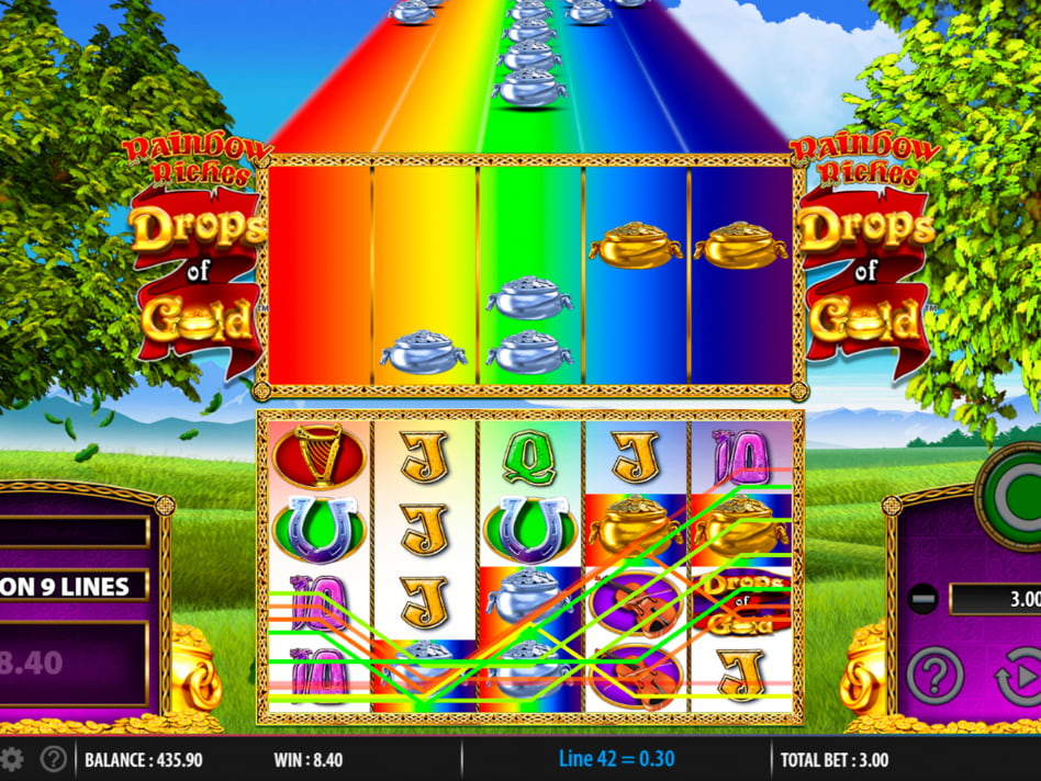 Rainbow Riches Drops of Gold slot game