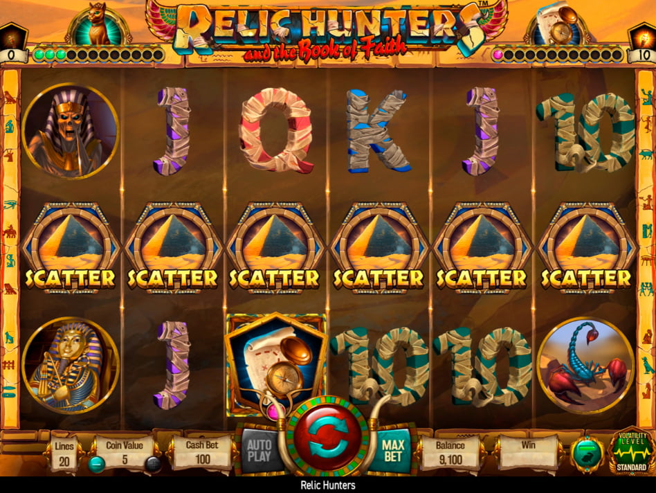 Relic Hunters and the Book of Faith slot game