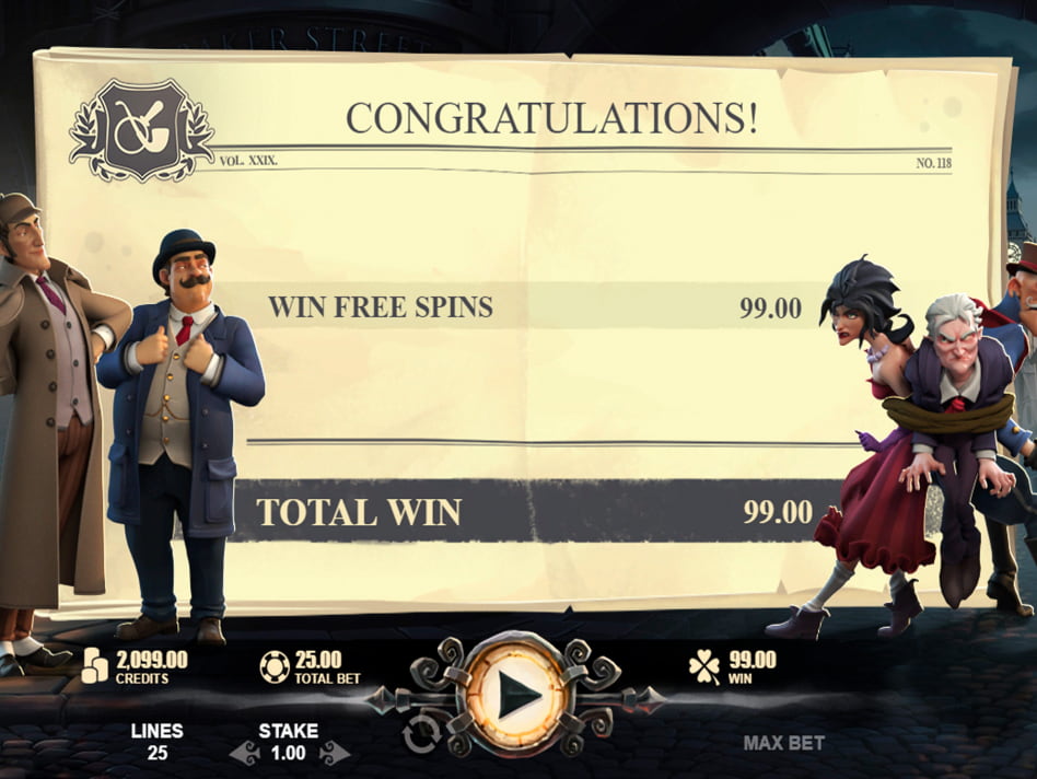Sherlock of London screenplay Sherlock of London slot game