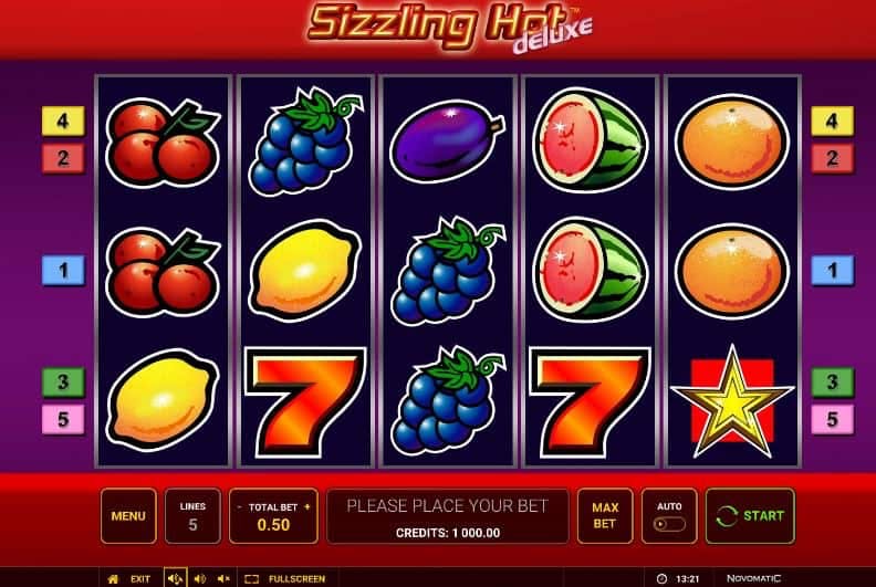 Sizzling Hot deluxe slot game