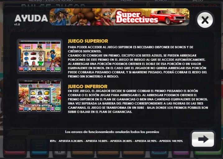Super Detectives screenplay Super Detectives slot game