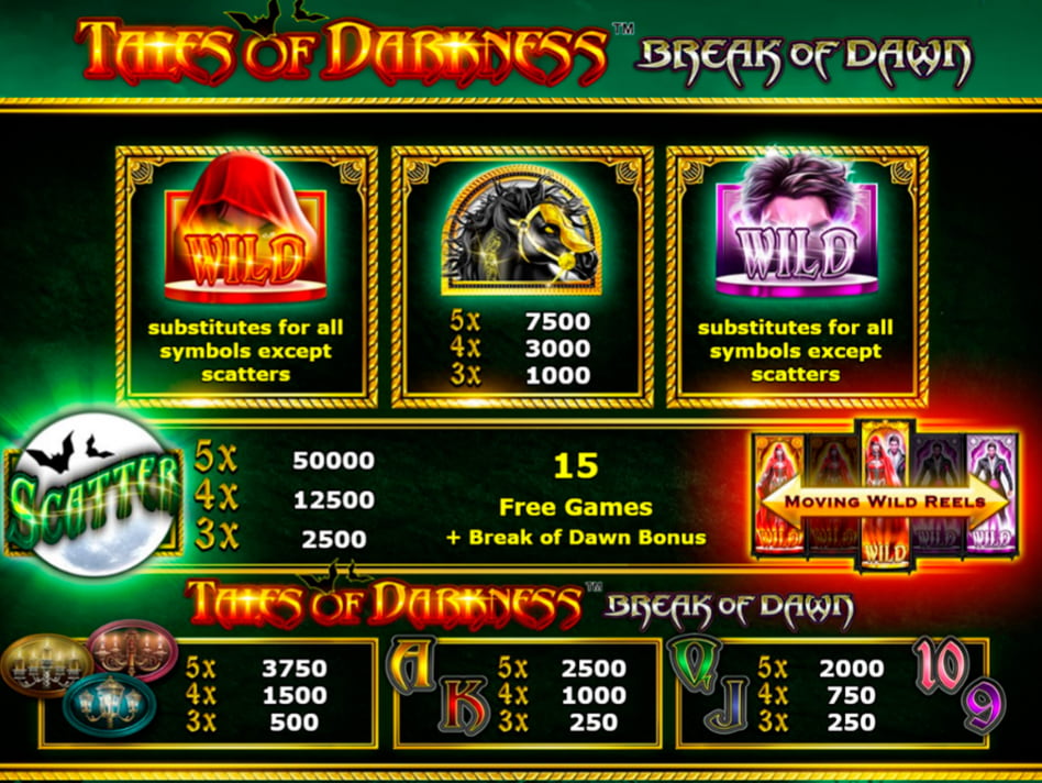 Tales of Darkness Break of Dawn slot game