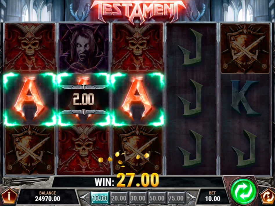 Testament slot game