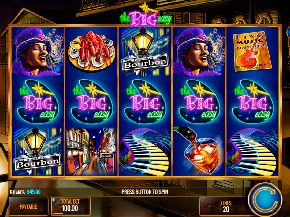 The Big Easy screenplay The Big Easy slot game