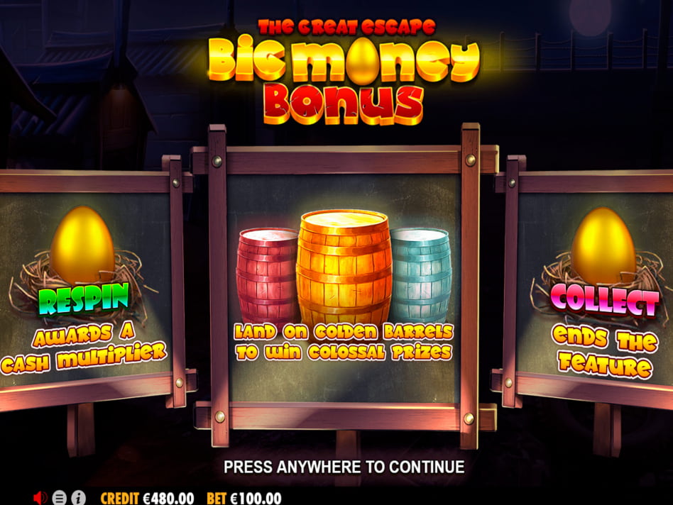 The Great Chicken Escape screenplay The Great Chicken Escape slot game
