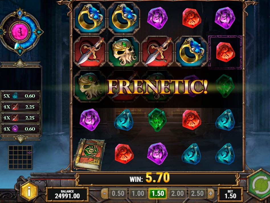 Tome of Madness screenplay Tome of Madness slot game