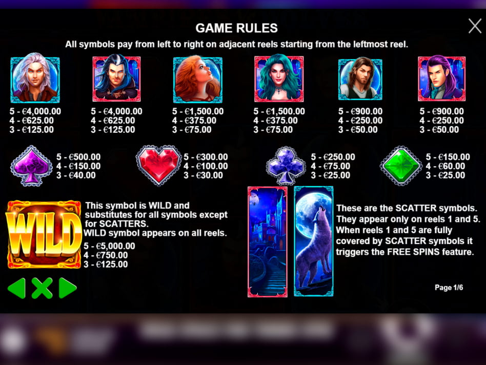 Vampires vs Wolves slot game