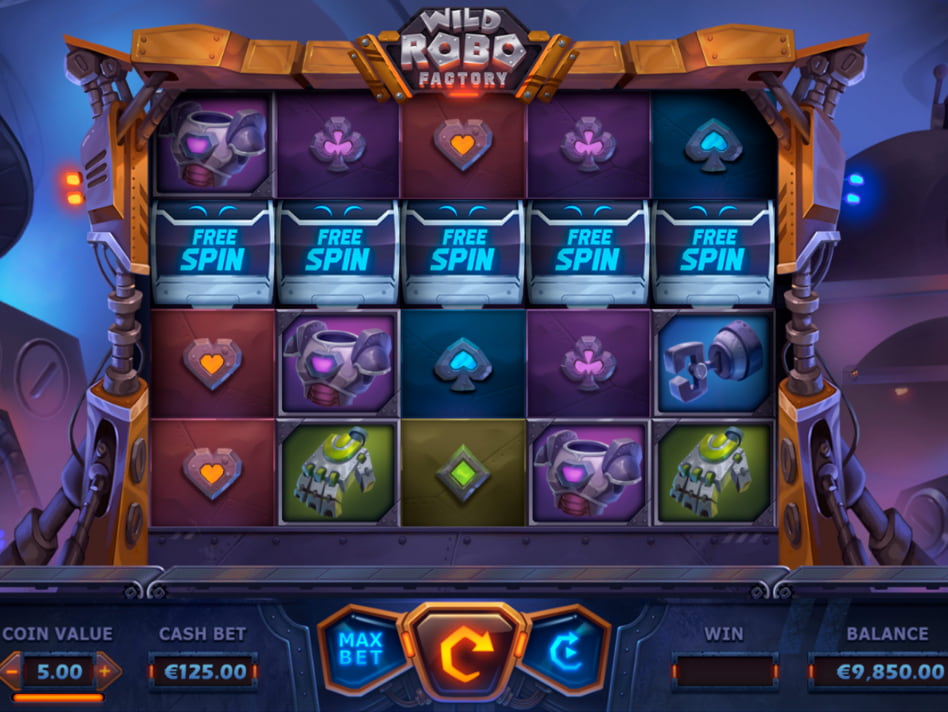 Wild Robo Factory slot game