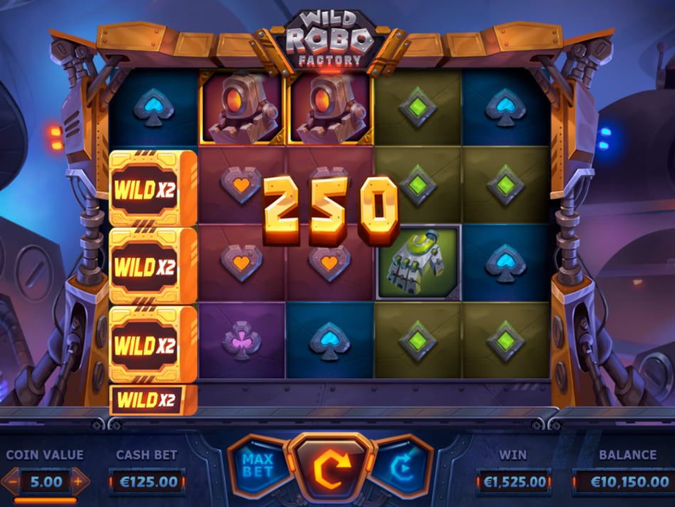 Wild Robo Factory slot game