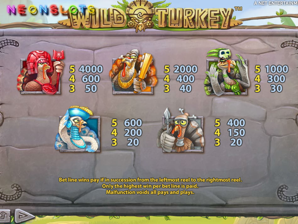 Wild Turkey slot game