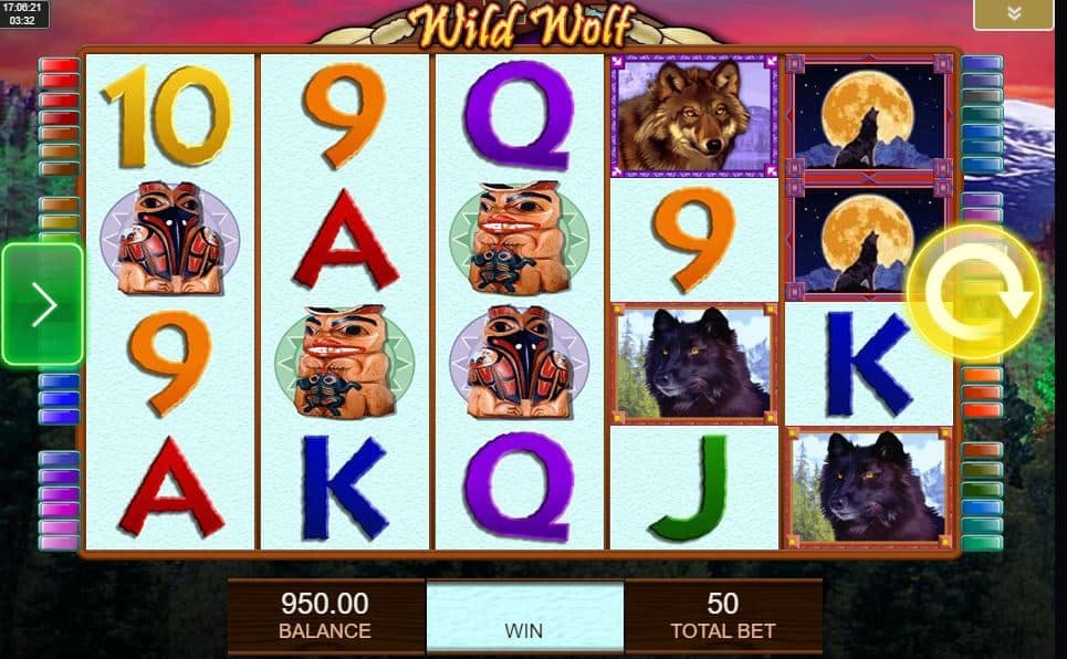 Wild Wolf screenplay Wild Wolf slot game