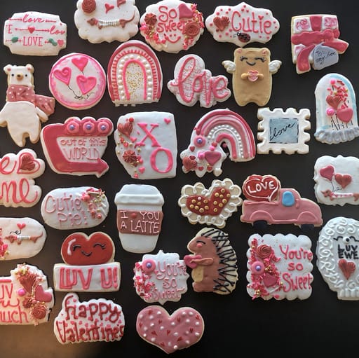 1 Dozen Decorated Valentine's Cookies