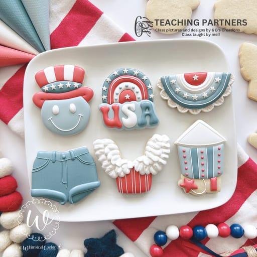 Retro Fourth of July Cookie Decorating Class❤️🤍💙