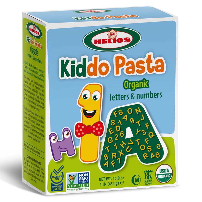 Organic Kiddo Pasta Letters & Numbers