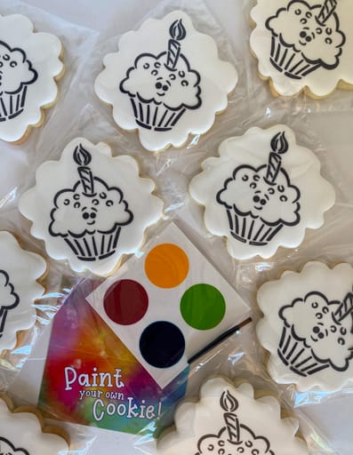 PYO (paint your own)-Happy Birthday Cupcake Sugar Cookies