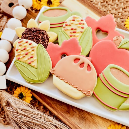 🍁🍎🌽 CLASS: 09/29 Fall in New England Cookie Decorating Class 🌽🍎🍁