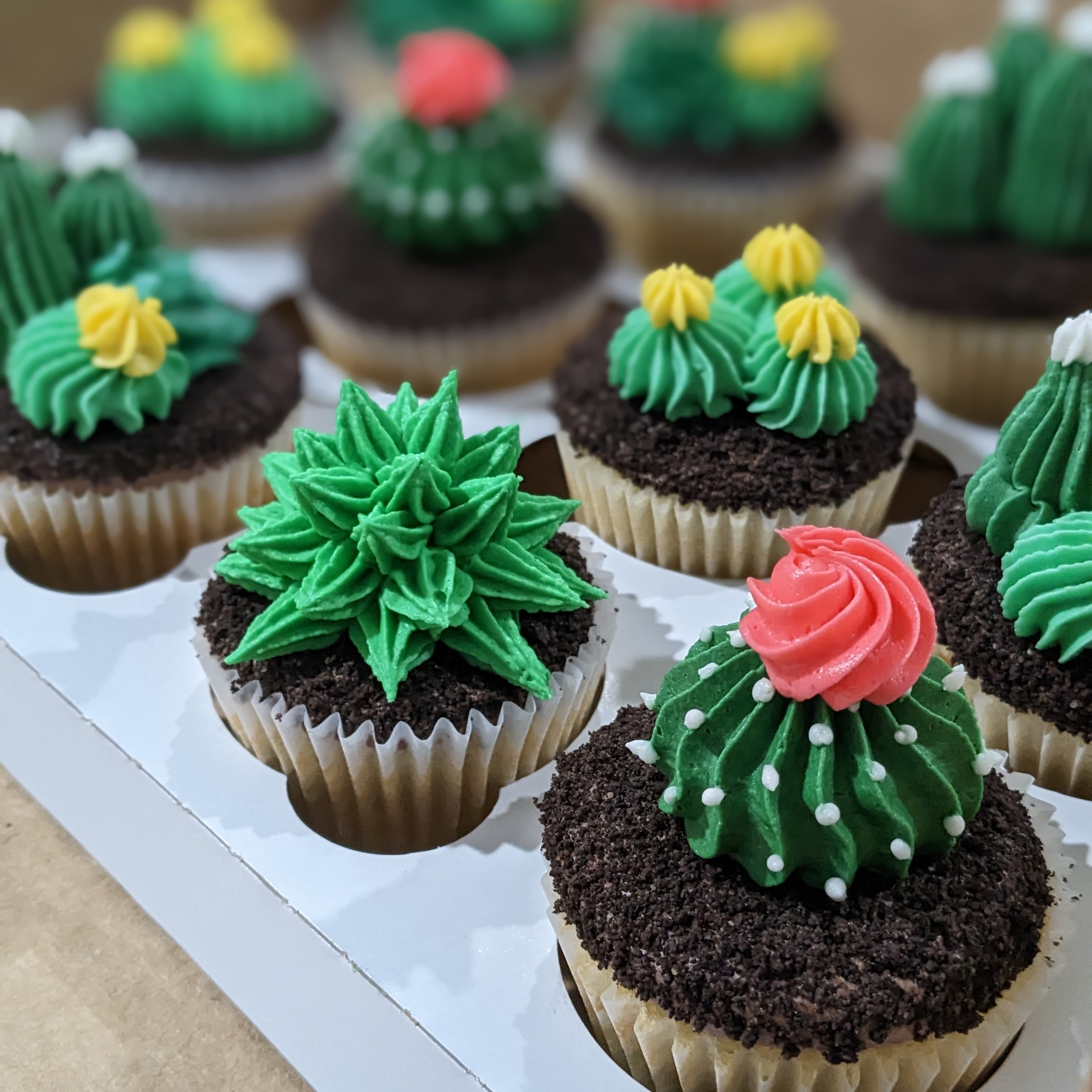 Buttercream Piping Class: Cactus Cupcakes (Afternoon session) - Multi-person station