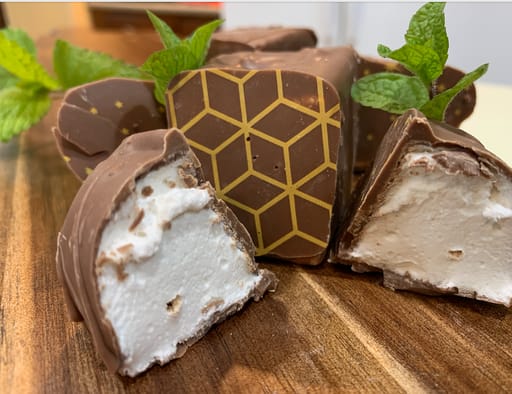 Milk Chocolate Covered Mint Marshmallows